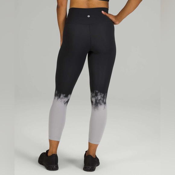 Lululemon Wunder Train High-Rise Tight 25" Crop Black Ascending Silverscreen - Picture 2 of 10